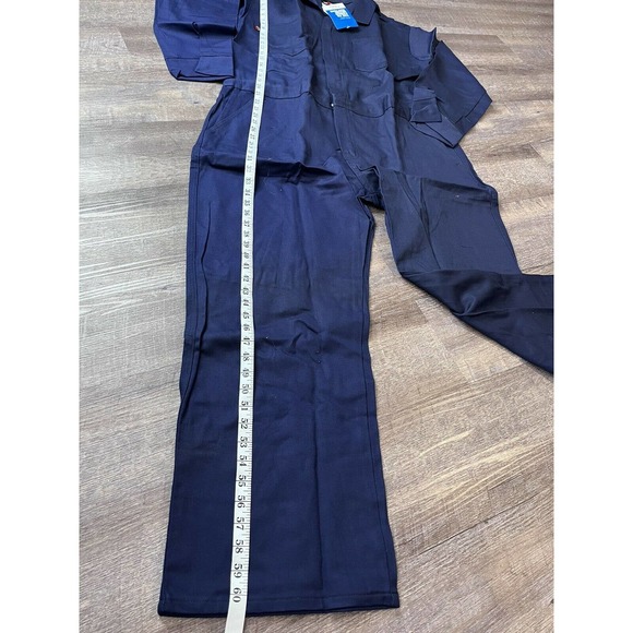 Saftech Utility FR Jumpsuit Long Sleeve Mens xL Navy Blue Full Suit M7 - Picture 7 of 10